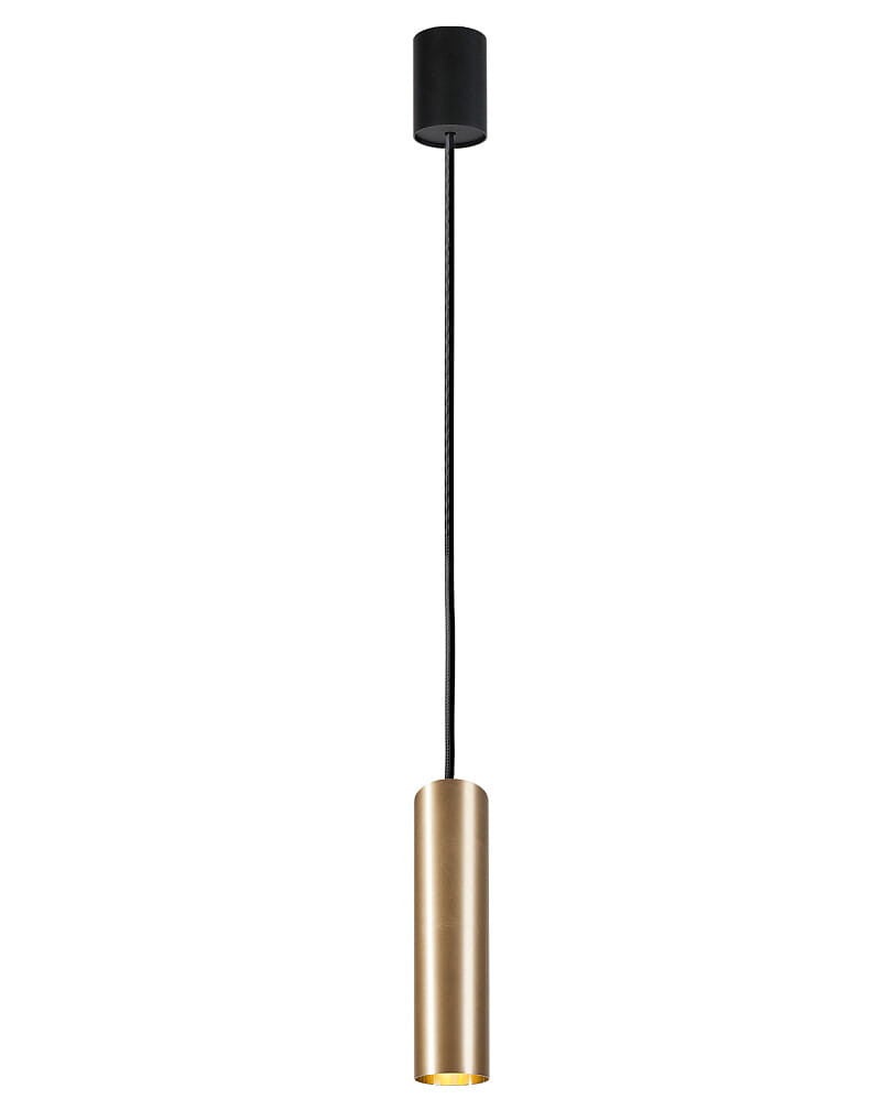 Lampa wisząca Eye mosiężno-czarna 1xGU10x10W punktowa tuba nad stół wyspę bar wym: 120 x 5 x 5 cm mosiądz Nowodvorski Lighting