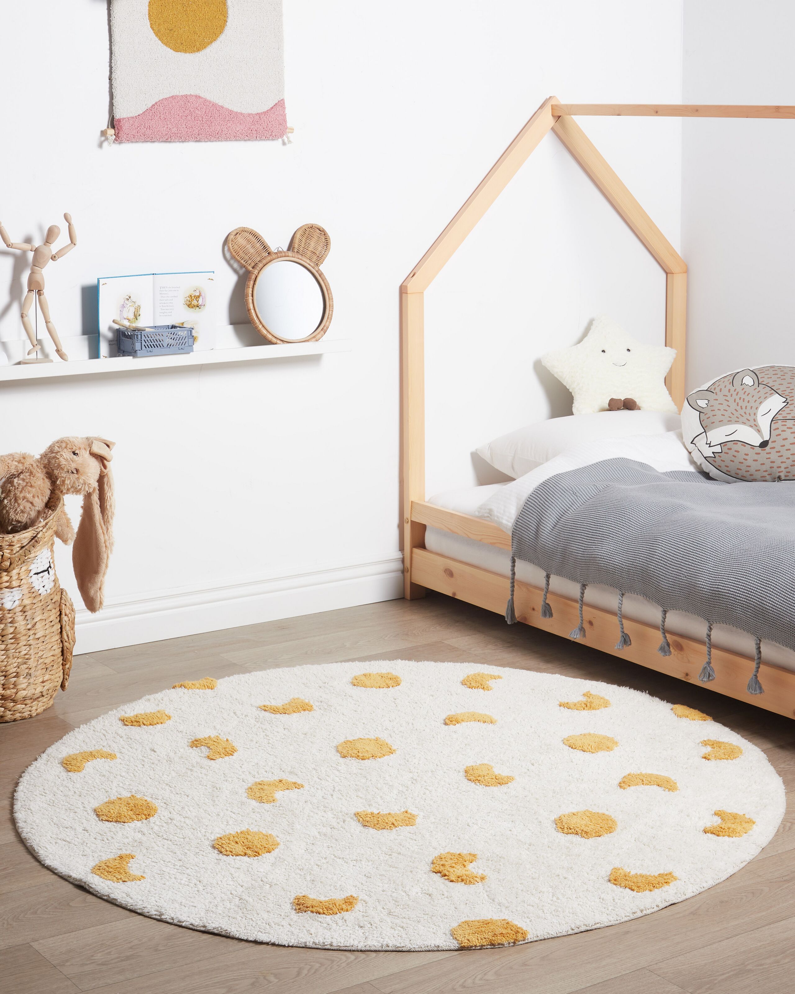 Covor pentru copii LOTI Bej ø 140 cm Bumbac