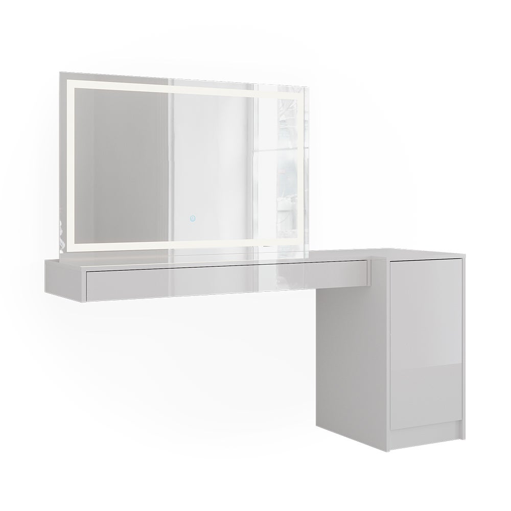 Vicco Stół toaletowy Sherry, Biały, 120 cm 4 części
