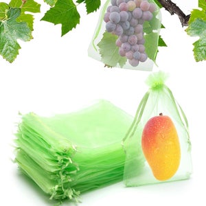 Sacchetti di Protezione per Uva 100 Pezzi 17x23 cm, Sacchetti con Cordino per Giardino Frutta Uccelli Vespe Mosche | Leroy Merlin