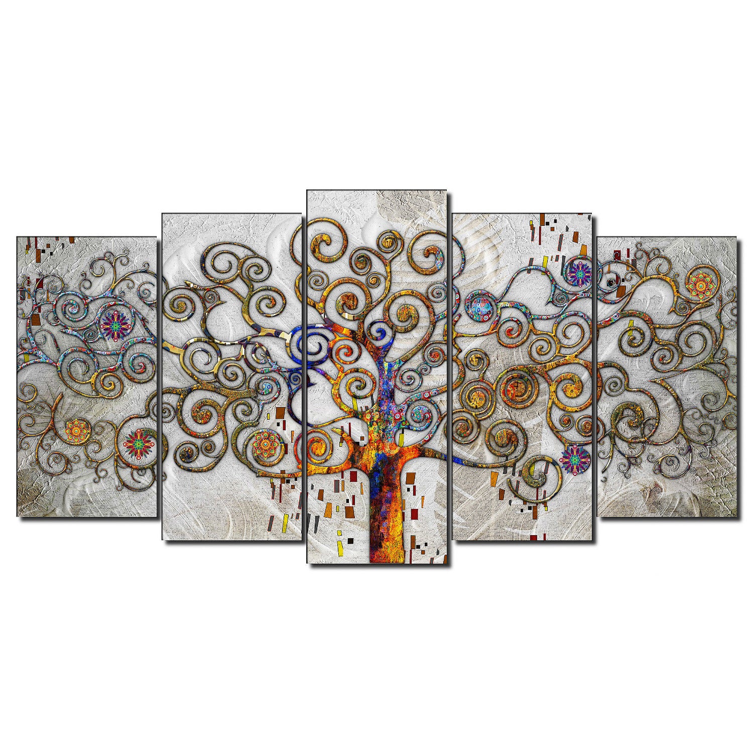 DekoArte - Impression Sur Toile Moderne | Toile Décorative Pour Le Salon Ou Le Chambre | Arbre De La Vie | 150x80cm - 2