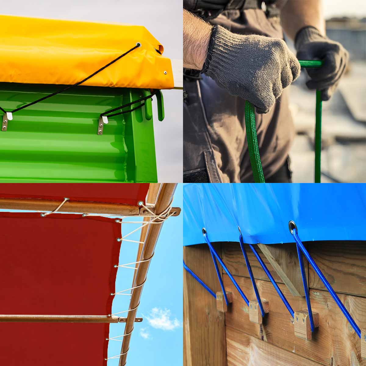 Sandow élastique Ivoire 20 mètres - Qualité PRO TECPLAST 9SW - Tendeur pour bâche de diamètre 9 mm - 2