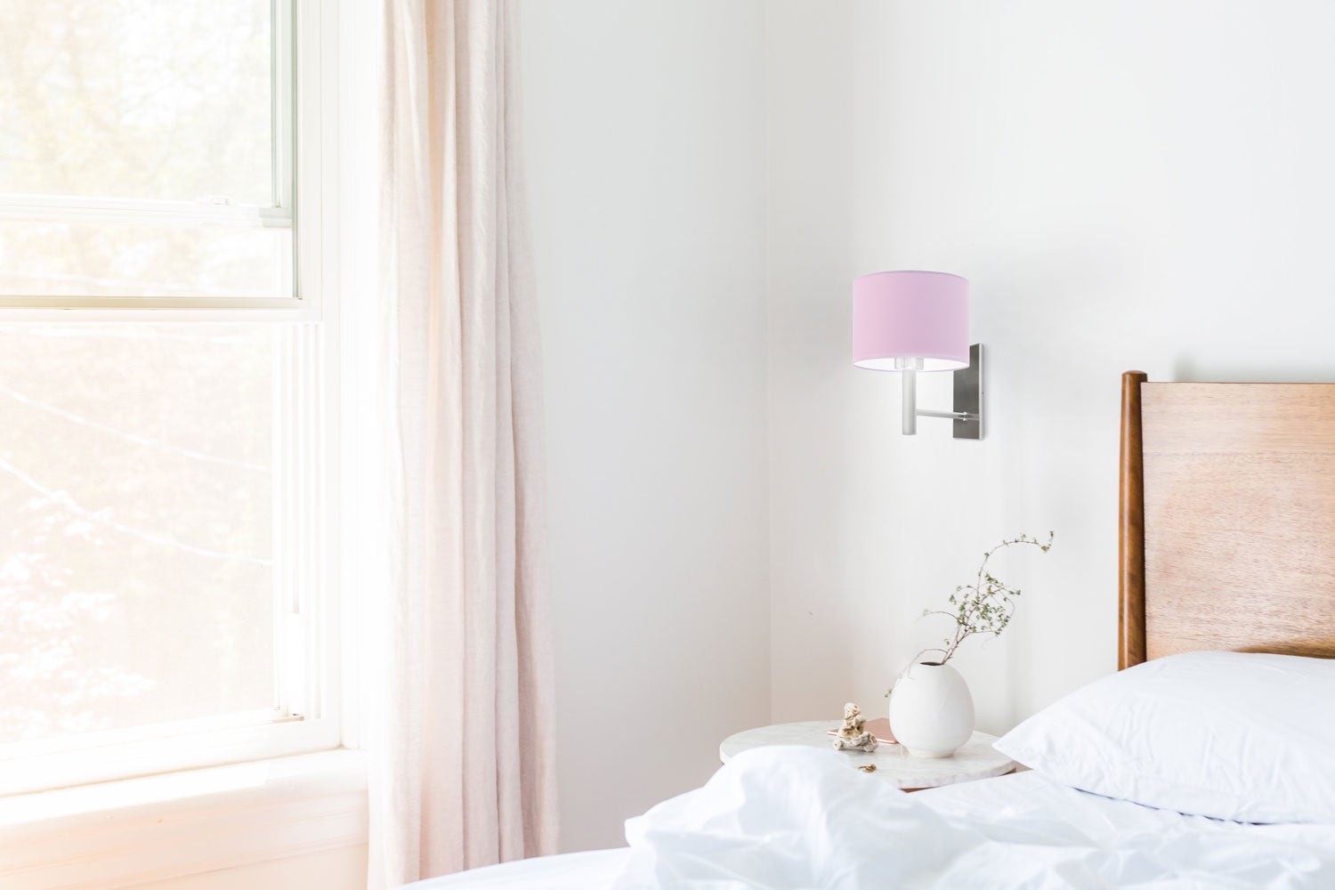 Kinkiet lampa ścienna lampa na ścianę z abażurem walec GRAND - 5