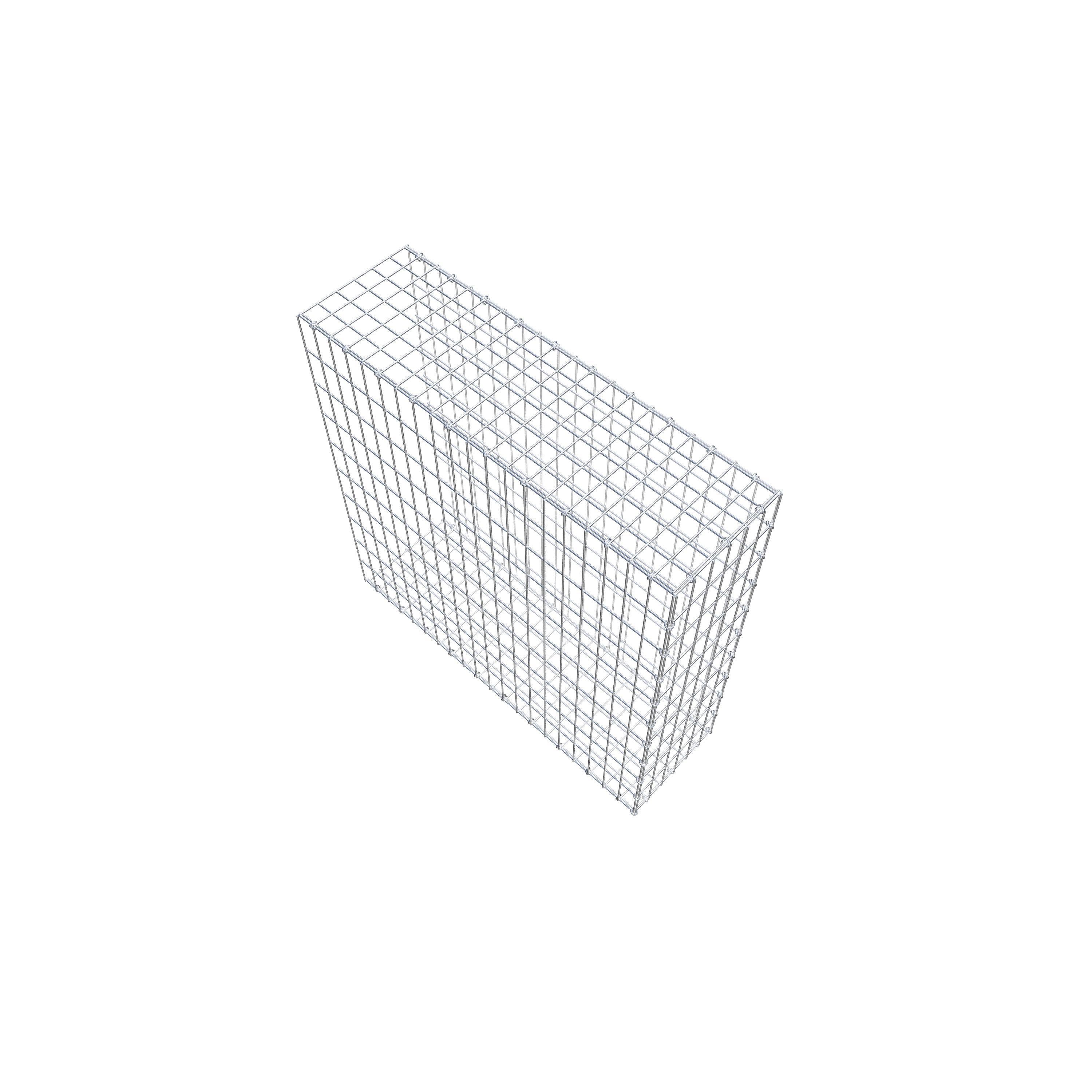 Gavión para alargar en acero galvanizado 100x100x30cm (LxAxP), malla 5 x 10cm, Anillo en C, sin rejilla frontal - 7