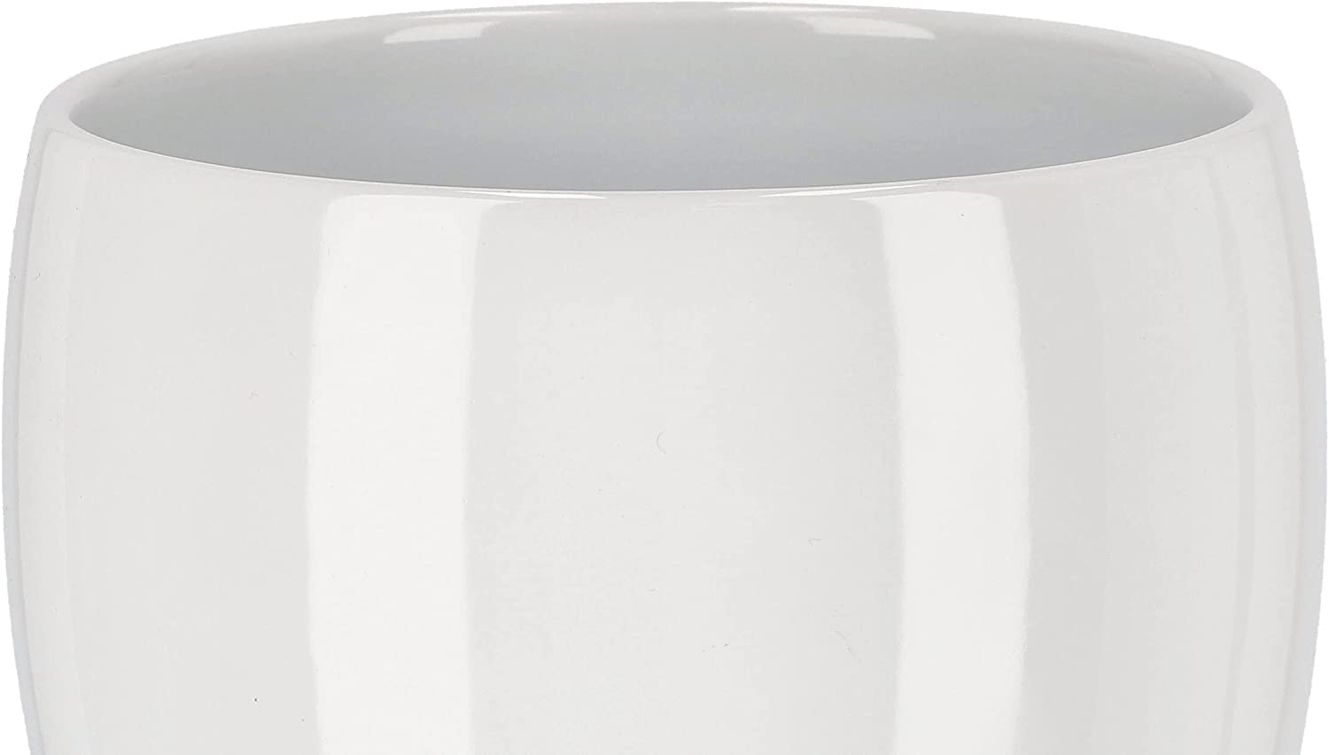 Pot de Fleurs en Céramique - Diamètre : 13 cm - Pour Fleurs et Plantes Blanc - KOTARBAU - 3