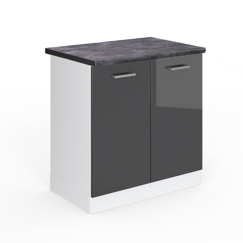 Vicco Szafka pod zlew R-Line, Antracyt wysoki połysk, 80 cm , BP Antracyt