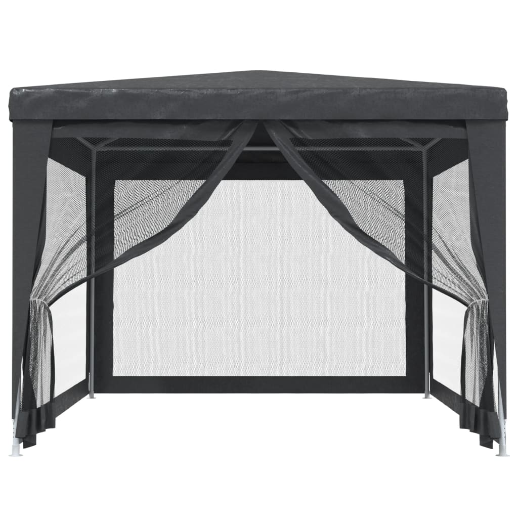 Tonnelle 3x4 m Anthracite avec 4 Parois en Maille – Tente de Jardin Anti-Moustiques pour Fêtes, Réceptions et Extérieur - 3