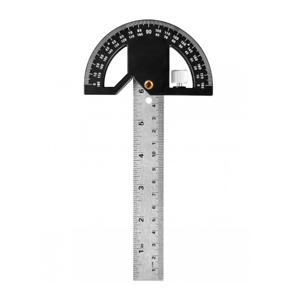 Linijka kątowa i kątomierz magnetyczny do obróbki drewna, 304 mm, kątomierz 0-180° do oznaczania pomiarów rysunkowych