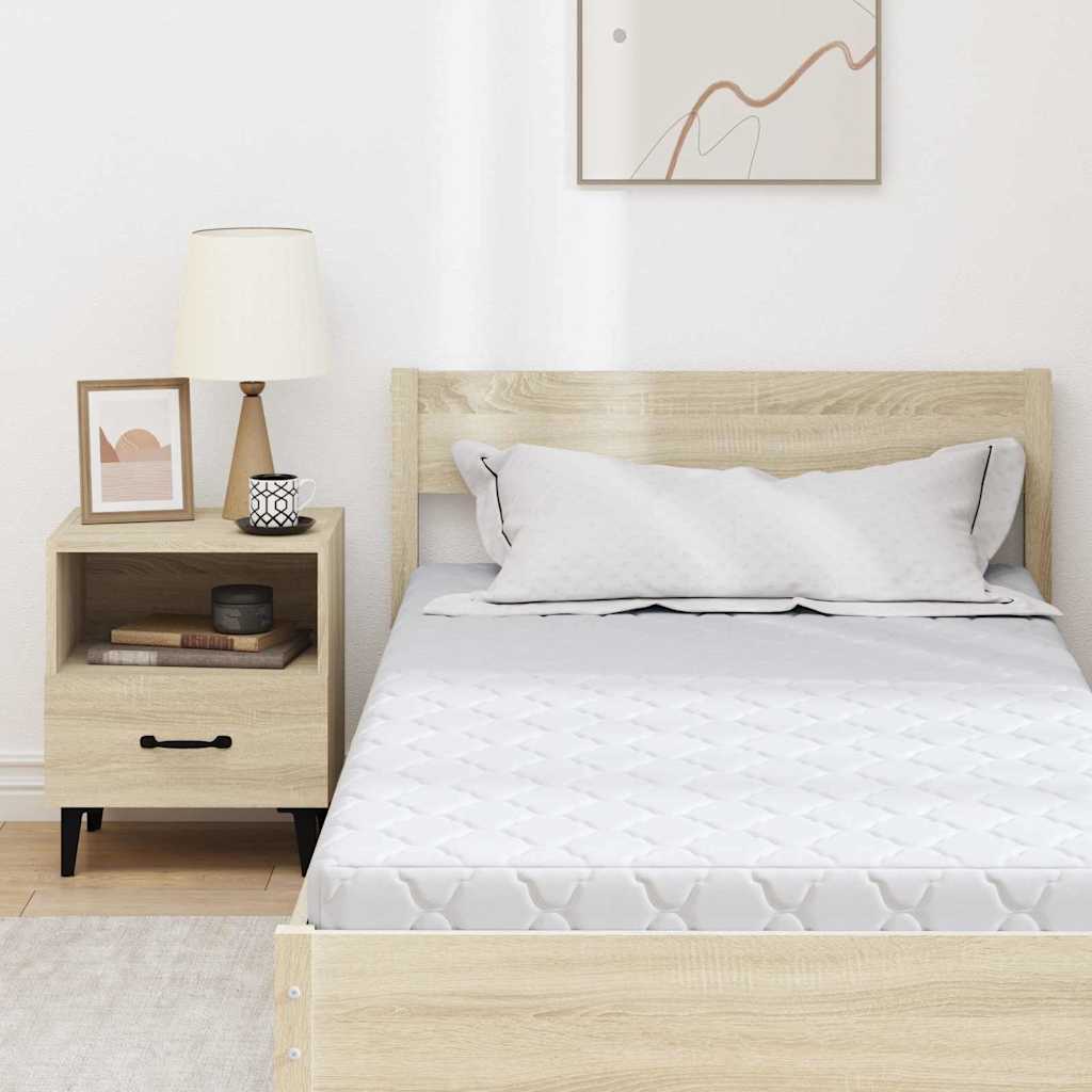 Matelas blanc 100 x 200 cm tissu jacquard - 7