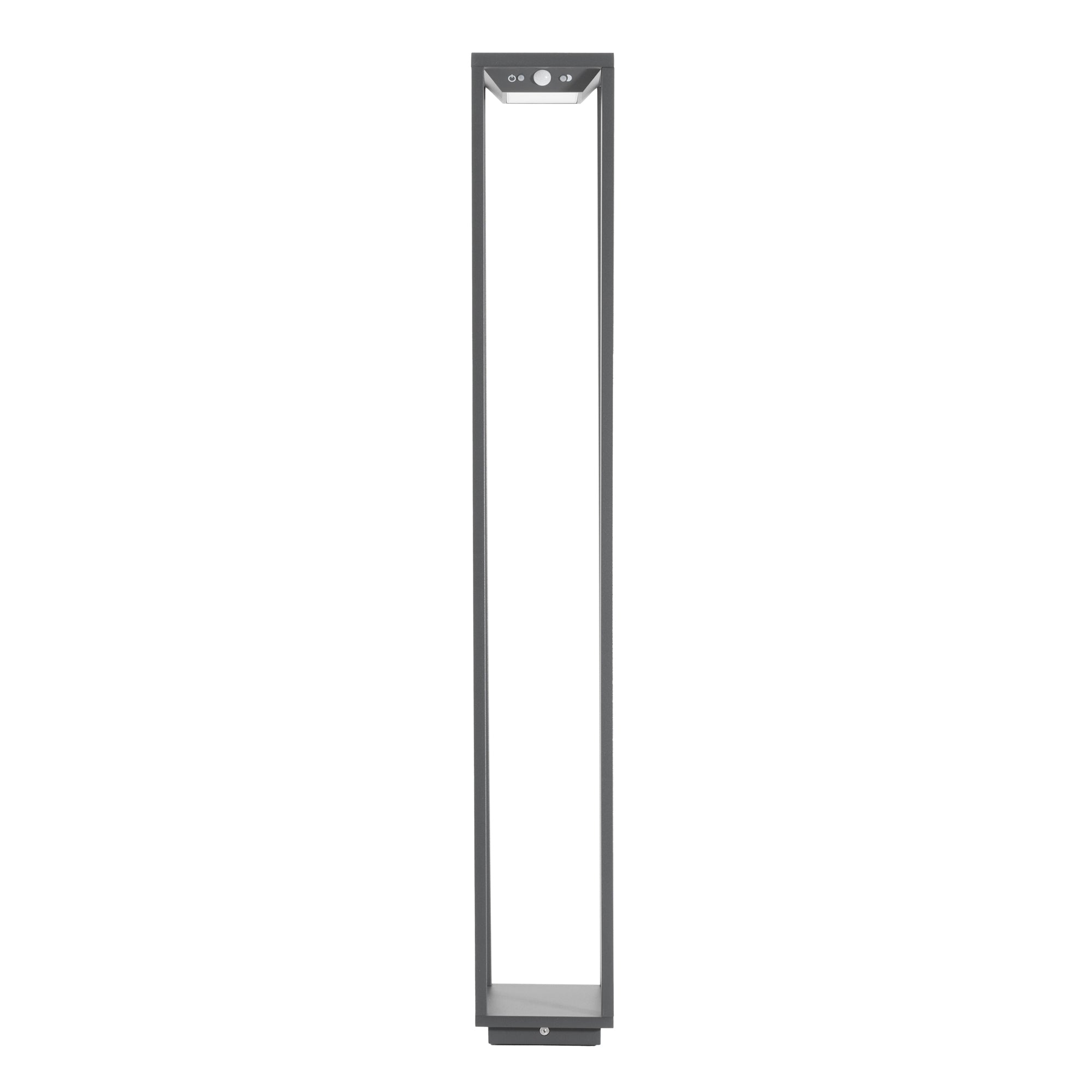Lanternă solară pentru casă, LED gri închis, 100cm, 2,2W, cu baterie, IP54, Zafferano