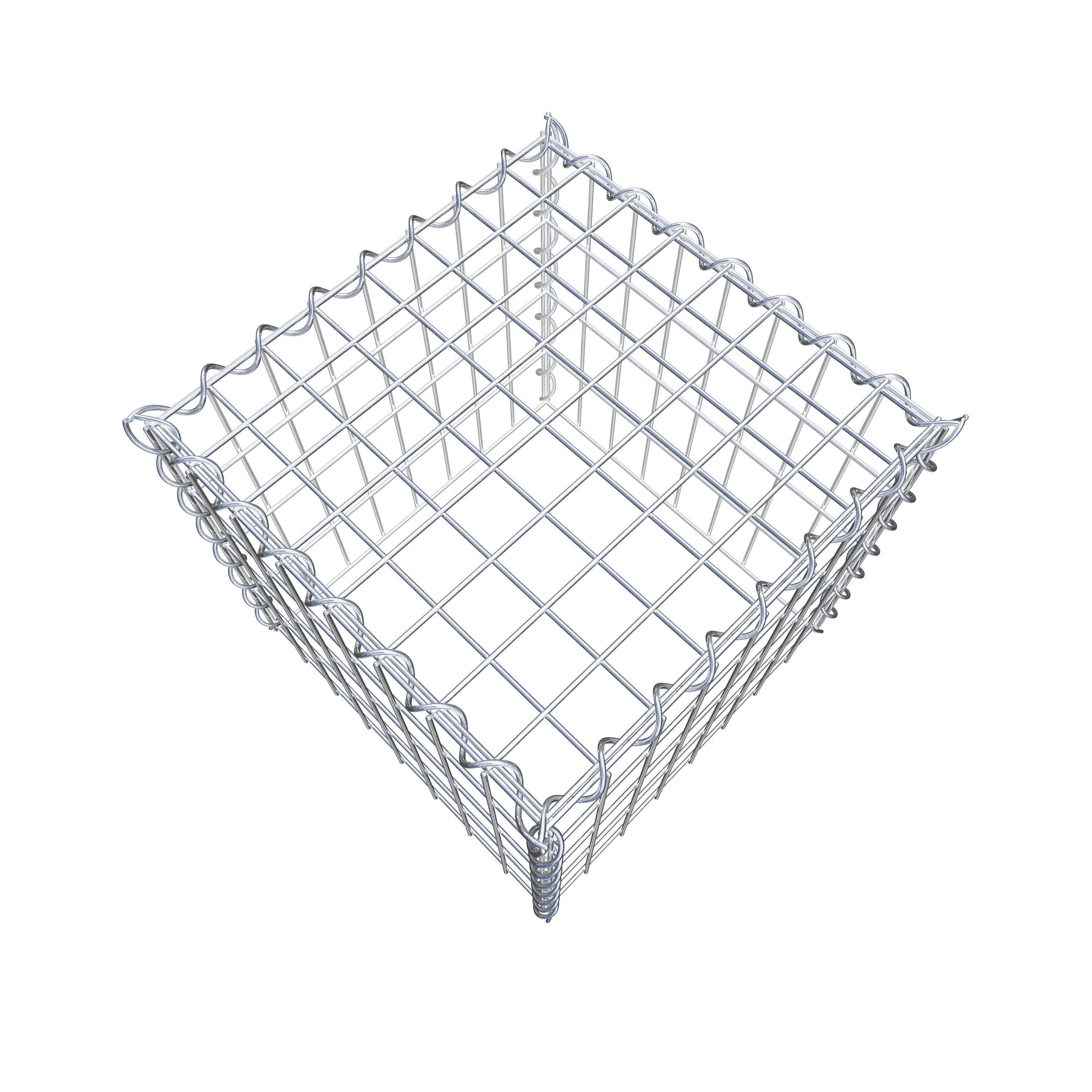 Gavión para apilar en acero galvanizado 40x40x40cm (LxAxP), malla 5 x 10cm, Espiral, sin rejilla inferior - 5