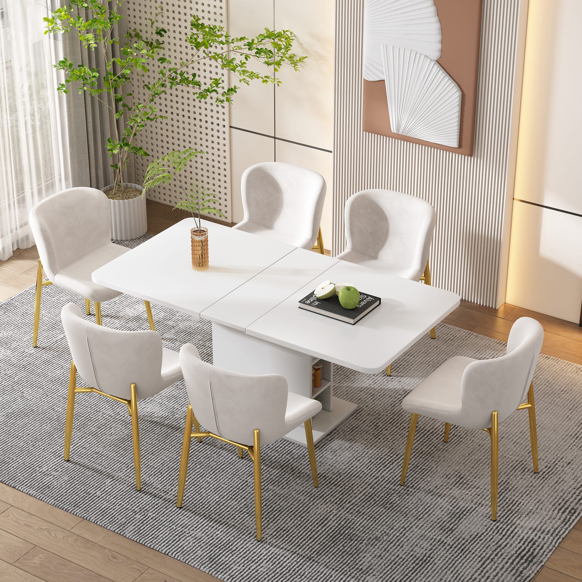 Sedia - Set Di 6 Sedie Da Pranzo A Righe Verticali, Sedia Imbottita Con Gambe In Metallo Sedia Da Salotto Moderna 89679883 Sedia - Set Di 6 Sedie Da Pranzo A Righe Verticali, Sedia Imbottita Con Gambe In Metallo Sedia Da Salotto Moderna 89679883