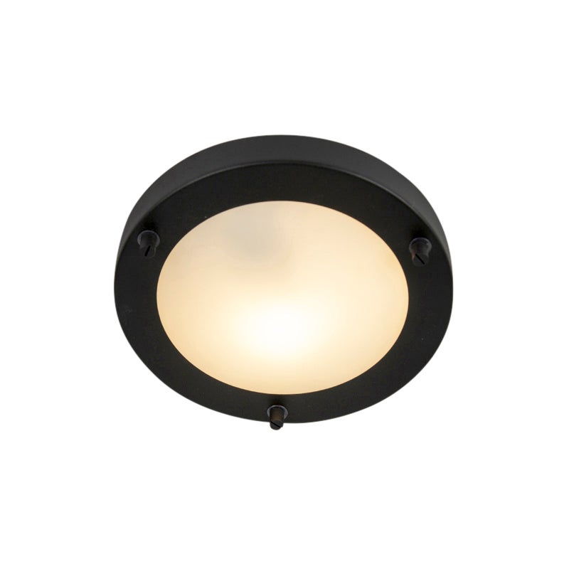 Nowoczesna lampa sufitowa czarna 18 cm IP44 - Yuma