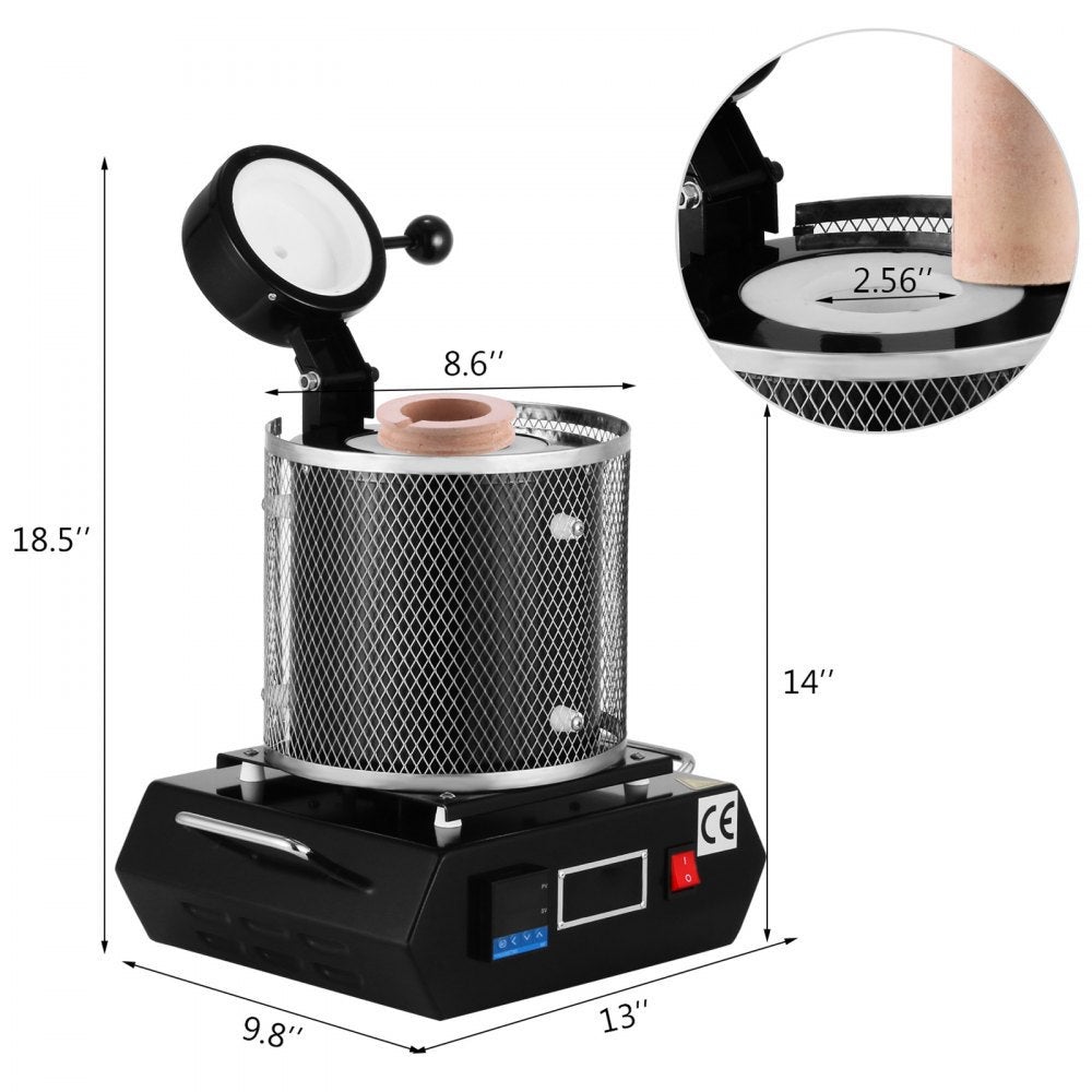 Fourneau de fusion 1350W, 1150 °C, creuset céramique 3 kg | Leroy Merlin