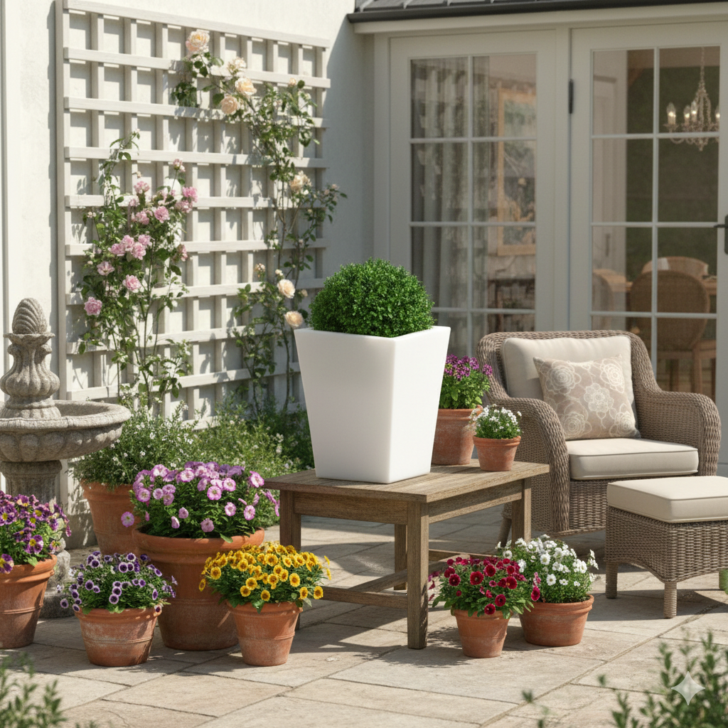 Sphère décorative Jasmin 33 cm | Intérieur et extérieur | Aspect végétal naturel | Élégant | Accessoire décoratif - 4