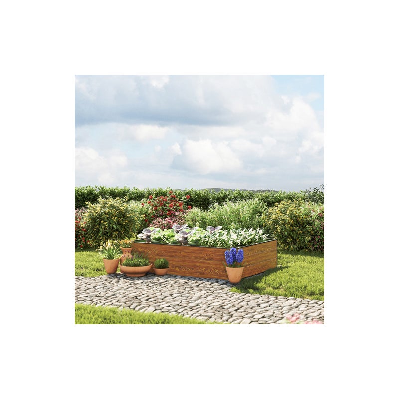 119 x 150 x 39 cm Grzadka podwyzszona, optyka drewna