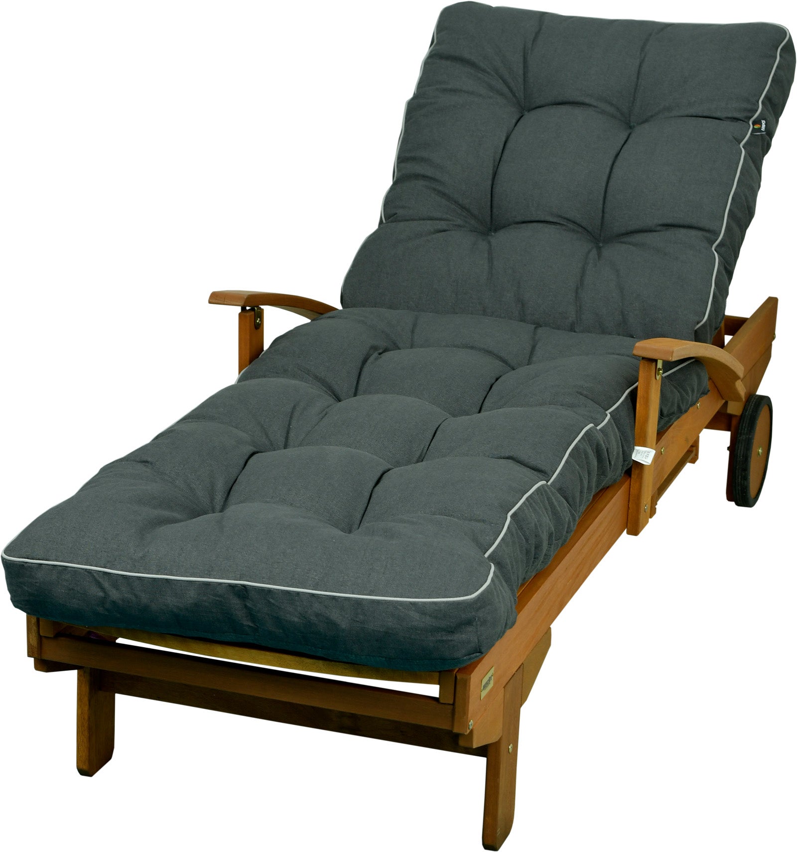 Poduszka na leżankę ogrodową leżak AMPO ciemny szary wodoodporna 1 szt.