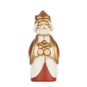 Statuina Presepe Re Magio Melchiorre In Ceramica THUN® - Versione Bianca Con Oro - Foto 14
