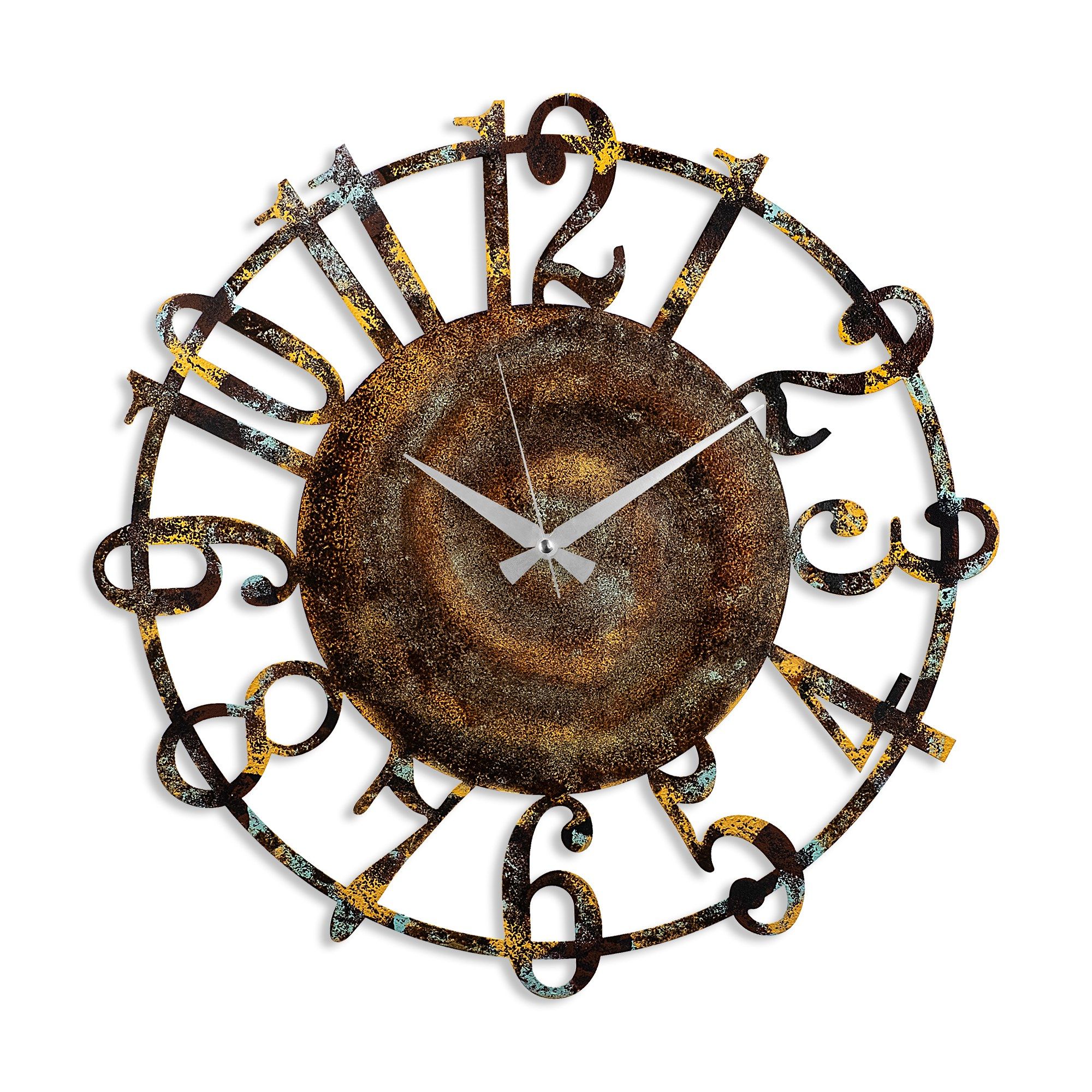 Reloj de pared metal metal wall clock 15-1 multicolor diámetro 48 cm