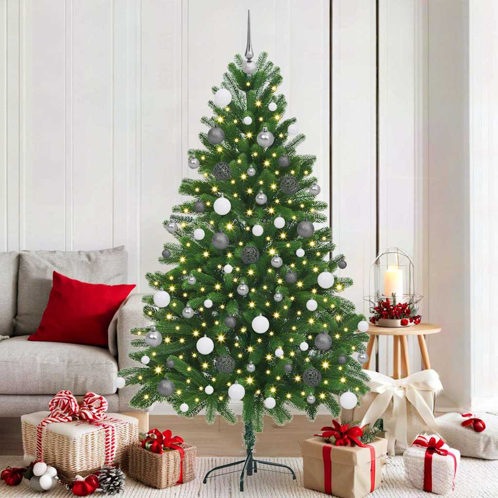Choinka z 300 diodami LED z podstawą Zielony 180 cm PE vidaXL