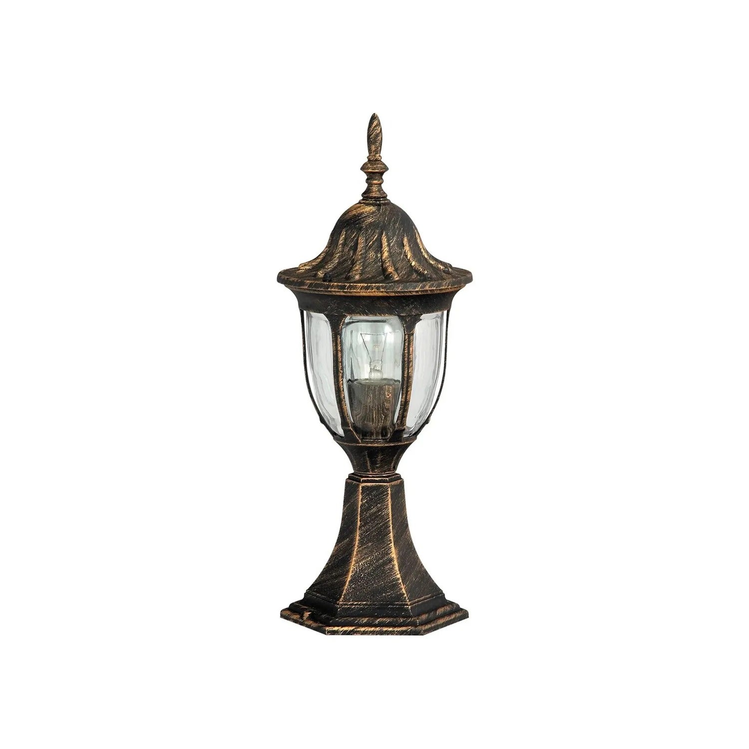 Lampa ogrodowa stojąca Milano złoto antyczne 1xE27x60W IP43 wym: 43 x 16,5 x 16,5 cm metal Rabalux