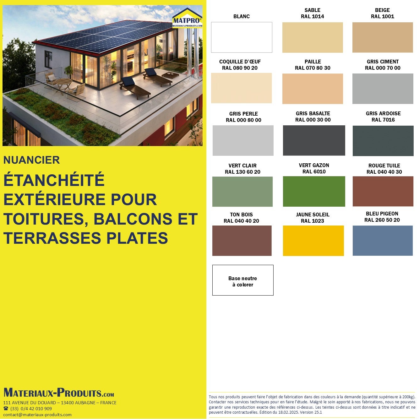 Etanchéité Extérieure pour Toitures, Balcons et Terrasses Plates Seau de 5 Kg Blanc - ETANC75 - MATPRO - 2