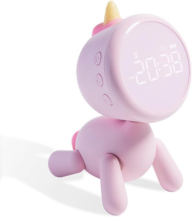 Réveil Analogique Silencieux Pour Enfant – Design Renard Cartoon – Veilleuse Intégrée – Cadre Résistant Aux Chocs – Idéal Pour Apprendre L'heure