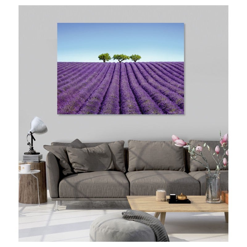 Tableau toile en kit paysage Provence COULEUR LAVANDE 180 x 130 cm - Toile textile sans PVC, Made in France par Scenolia - 3