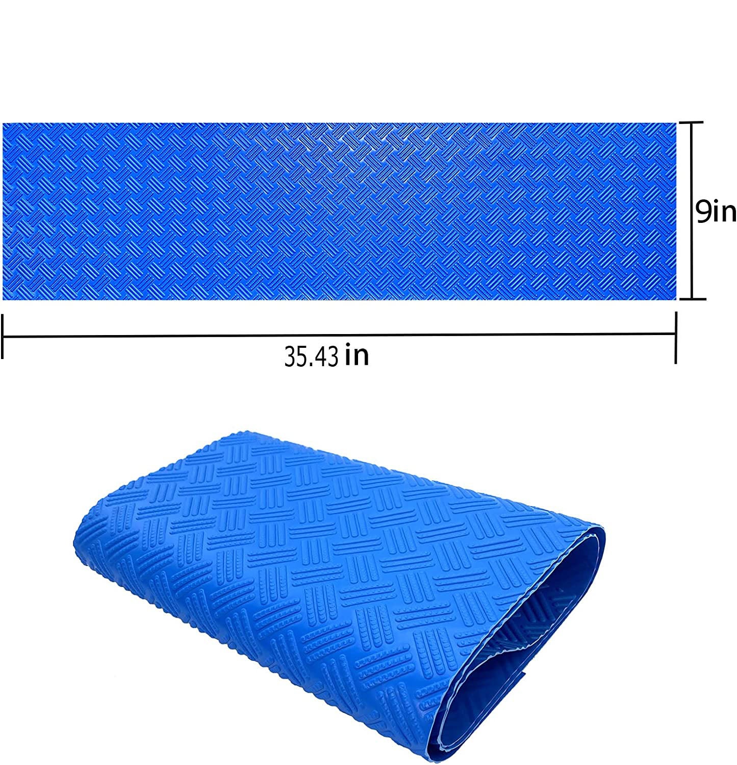 Tapis d'échelle de piscine, 23 x 90 cm Tapis de protection pour échelle de piscine Tapis de marche pour piscine hors sol avec texture antidérapante - 2