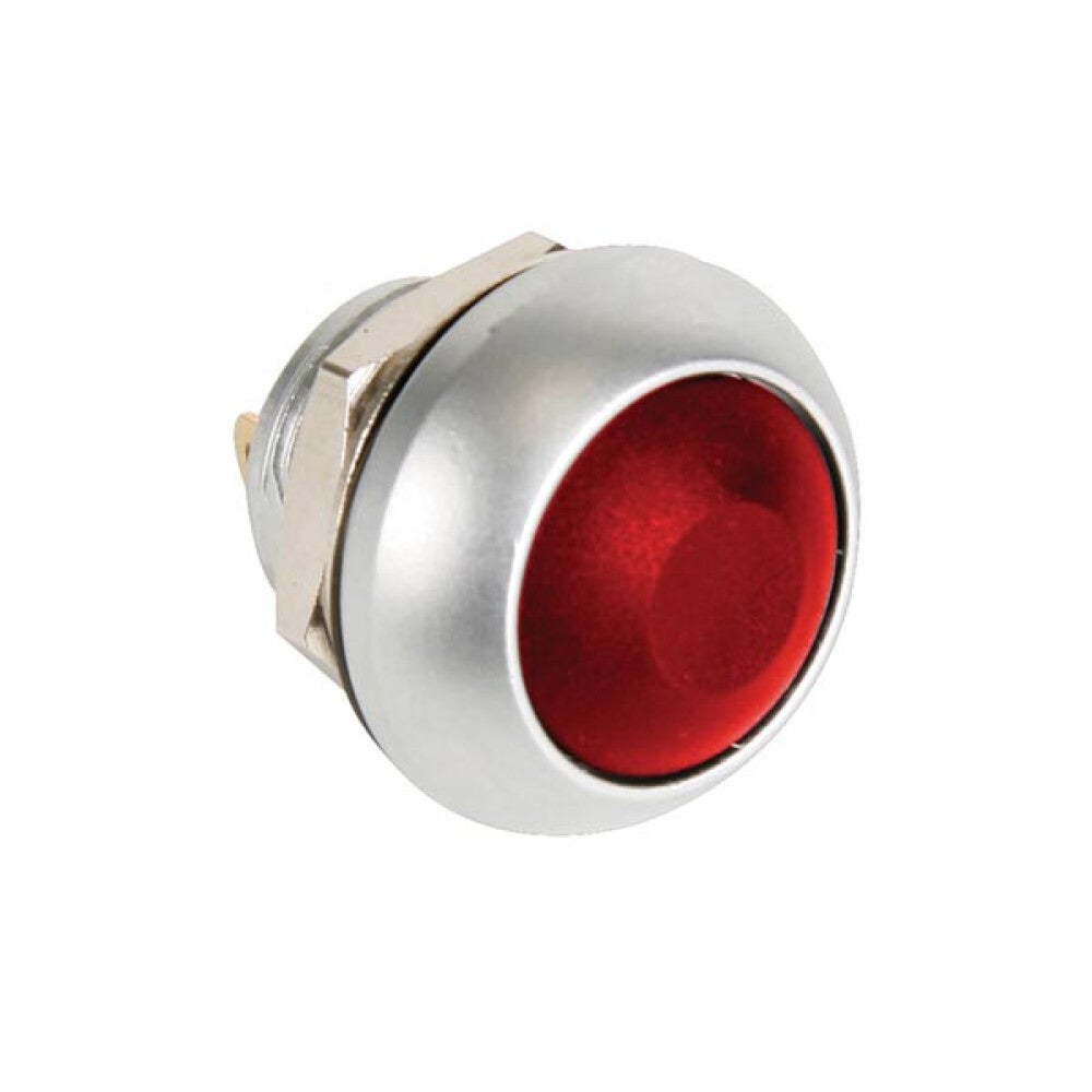 POUSSOIR MÉTALLIQUE ROND AVEC CAPUCHON ROUGE - 1P SPST OFF-(ON) | Leroy ...