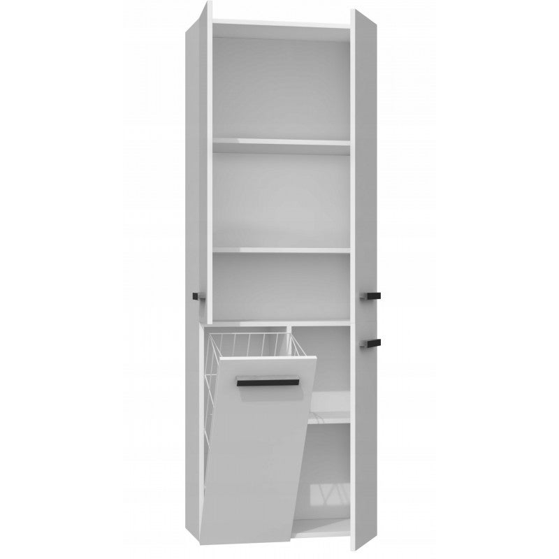 RORY - Mueble de baño con canasta - Dimensiones 174x60x30 - Mueble de baño con contenedor con área de lavado - 2