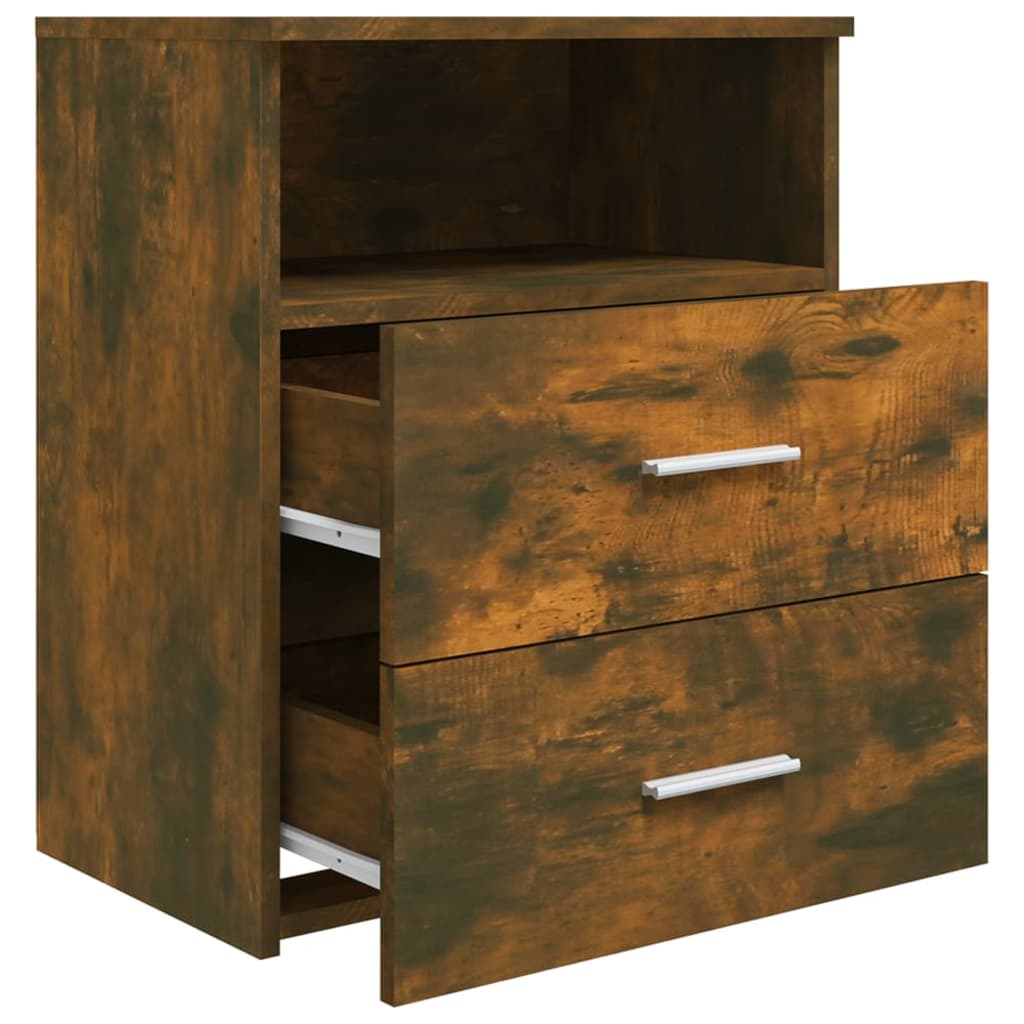 Lot de 2 Tables de chevet，Table d'appoint, Table de nuit pour Salon Chambre Chêne fumé 50x32x60 cm948089 - 7