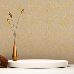 Papier Peint Baroque Gioele M1-No.513 Crème Beige - Tadessi Ornements Classiques Intissé
