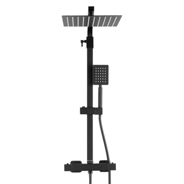 Conjunto de duche com torneira termóstato, Preto - 3