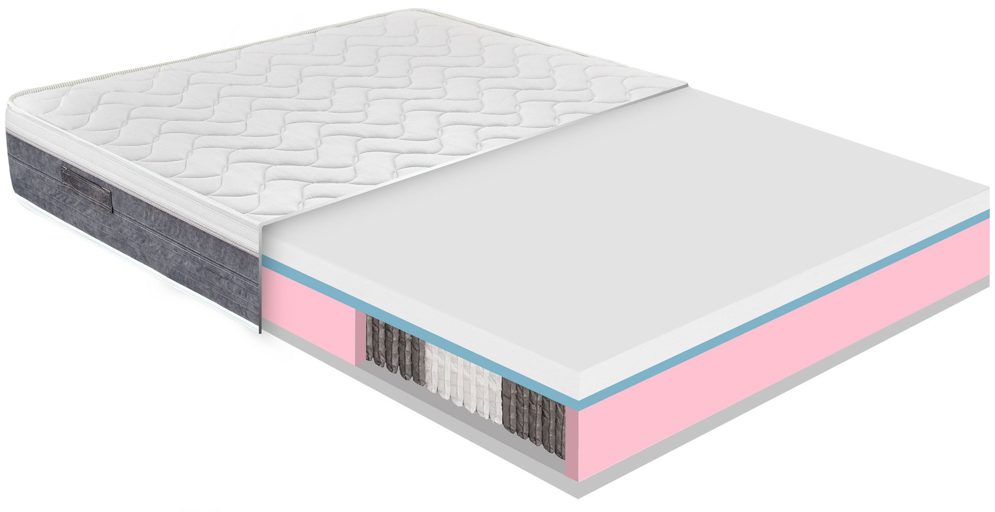 Materasso Matrimoniale ZINUS Ibrido 135x190 Cm – 15 Cm Altezza, Memory Foam E Molle Insacchettate, Rigidità Media, Certificato OEKO-TEX