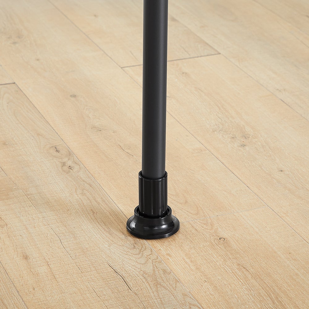 SoBuy Portant à vêtements télescopique solide - Penderie ouverte réglable avec tringles et étagères, Porte manteau pour chambre, Noir, KLS04-II-SCH - 7