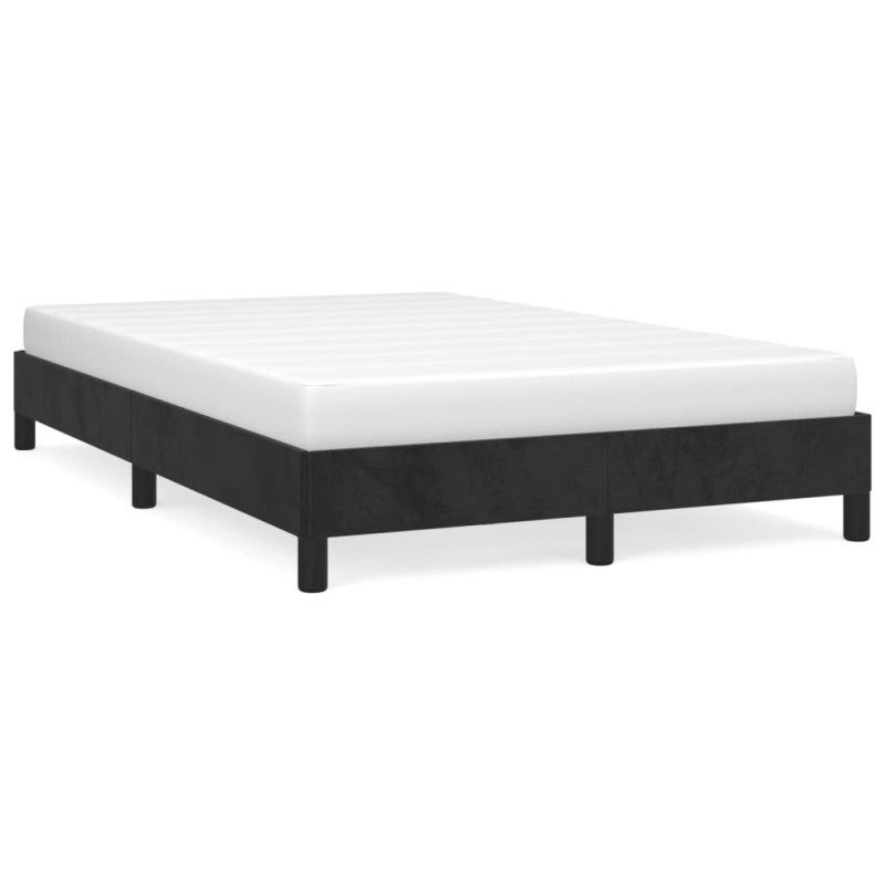 Cadre de lit sans matelas noir 120x190 cm velours - 2