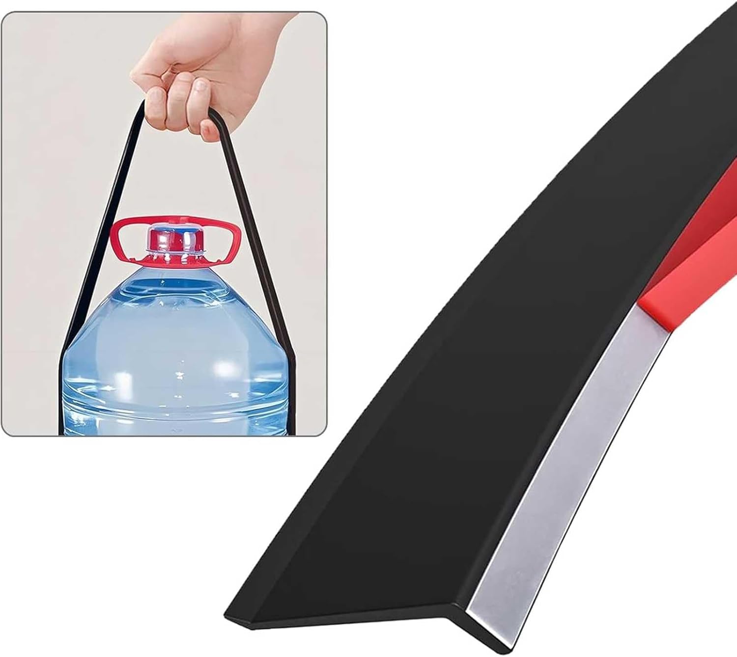 2 sellos para puertas de entrada y ventanas: burlete autoadhesivo de 1,5 m, goma impermeable, protección contra la lluvia, desviador de agua - 3