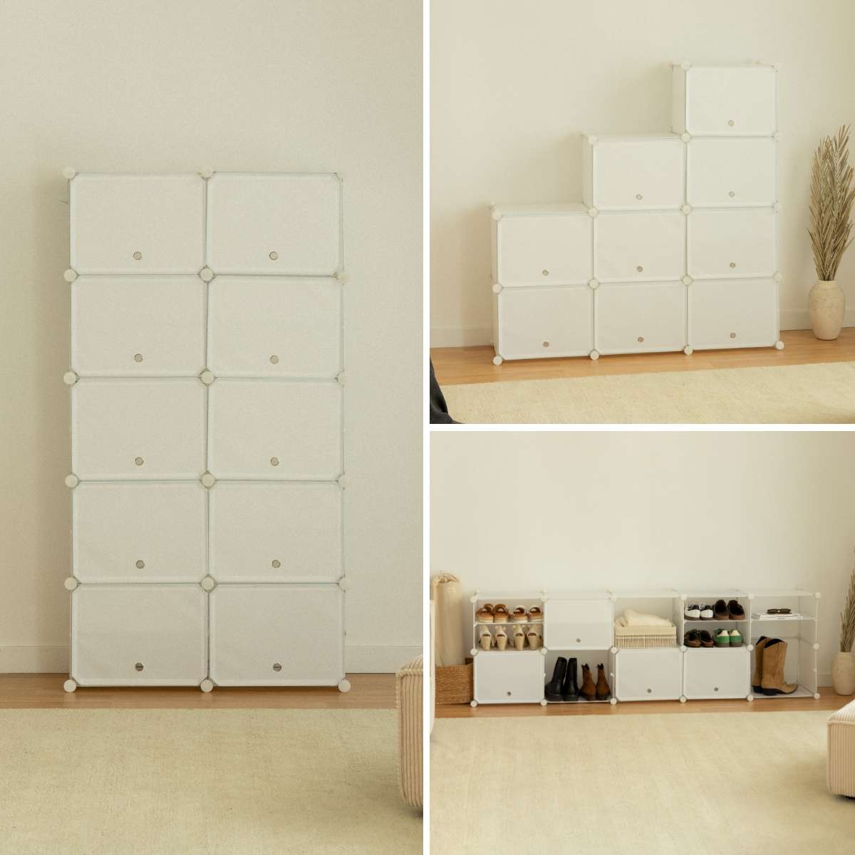 Newlux Sapateira Cube C10 Branco 83x32x155 cm – 10 compartimentos, 40 pares - 6