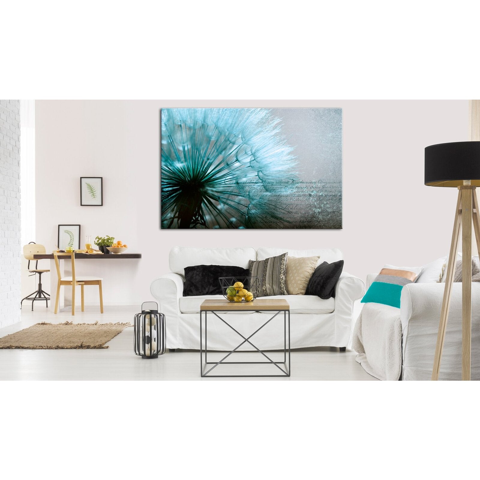 Tableau douceur bleue - 120 x 80 cm - 2