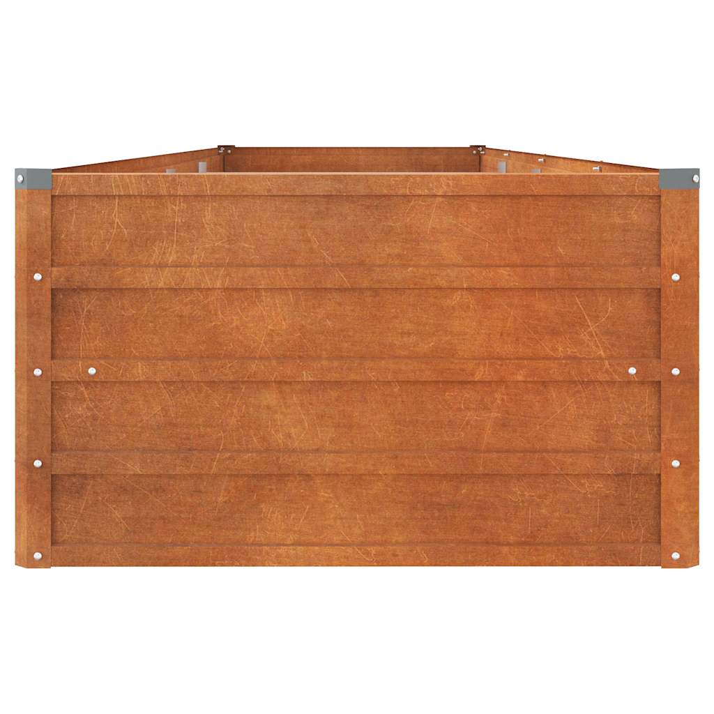 Jardinière - Lit surélevé de jardin - Pot de fleurs rouillé 320x80x45 cm acier corten Couleur évolue n1316l - 5