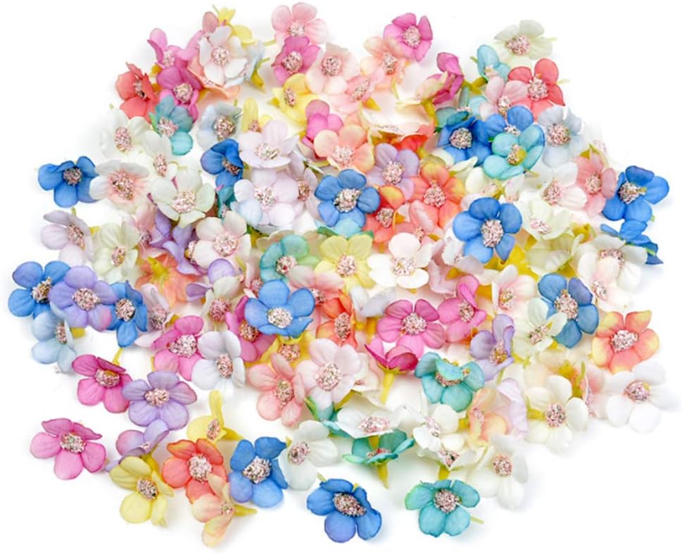 Fleur Artificiel 100 Pcs Multicolore Tête Marguerite Artificielle