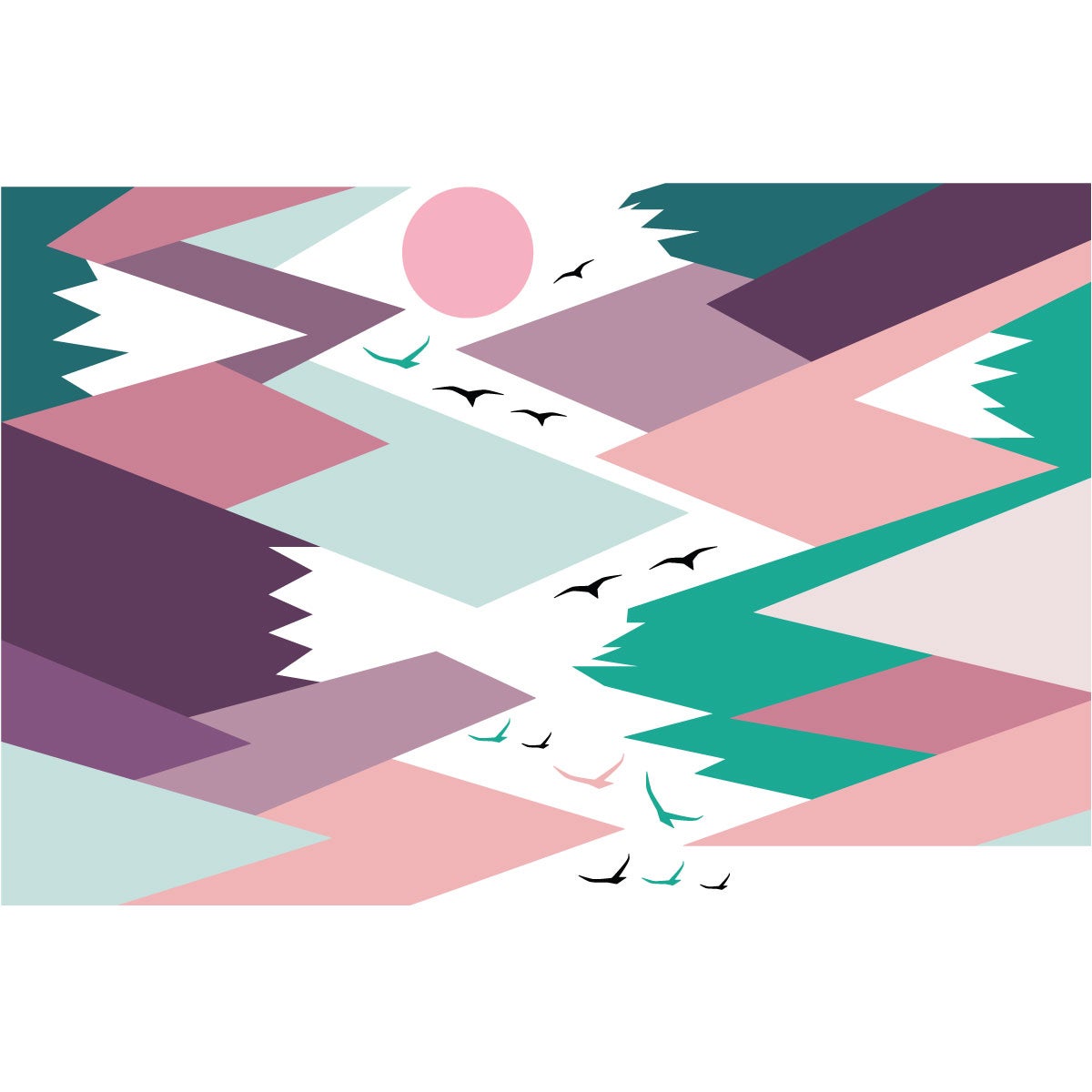 Adesivo bambino di montagna scandinavo anielka - Sticker adesivo - adesivi murali - 40x60cm - 4