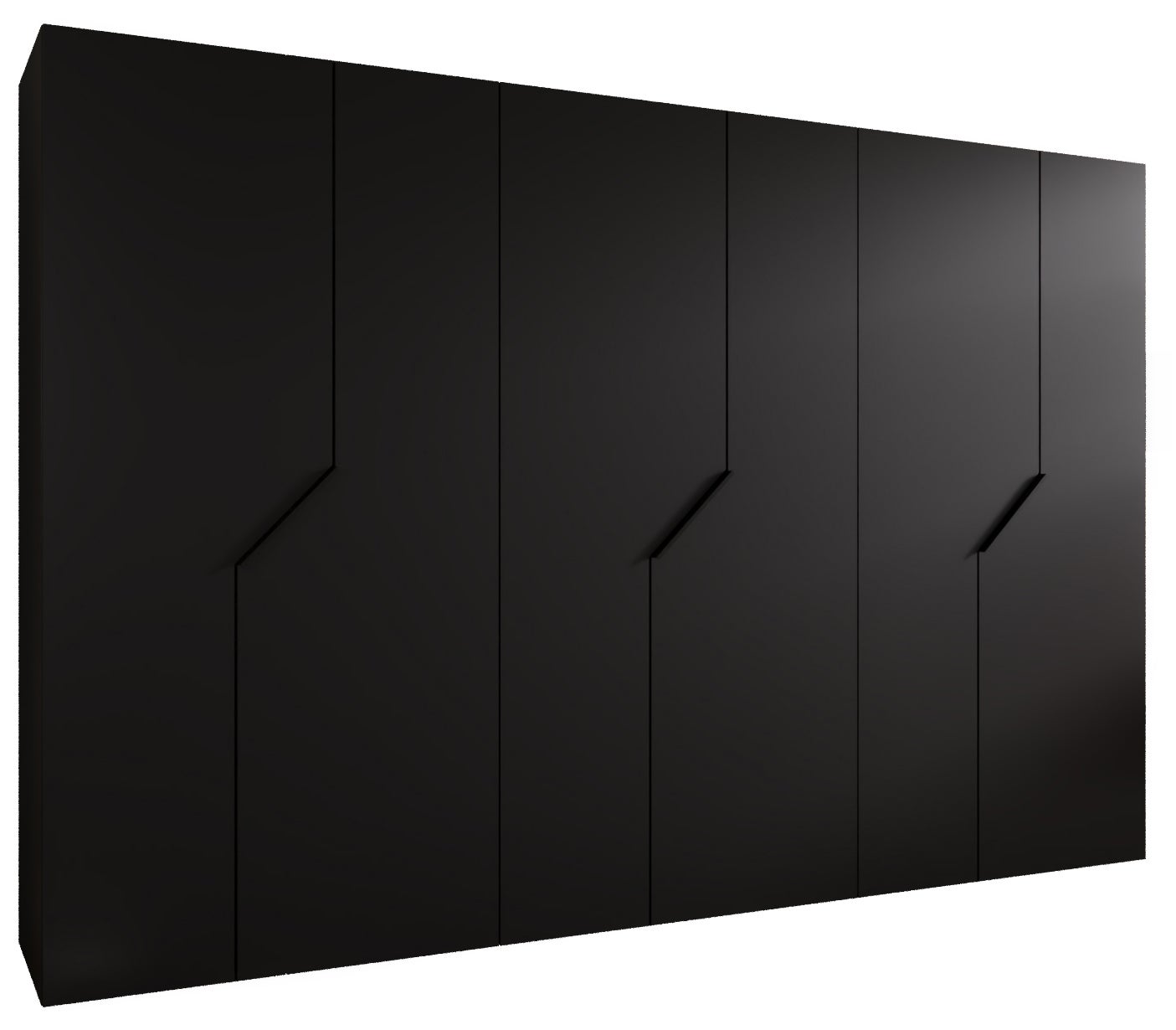 Szafa uchylna otwierana Andrew 1 300 (100x3) x 52 x 202 cm czarny + u. Czarny Abiks Meble