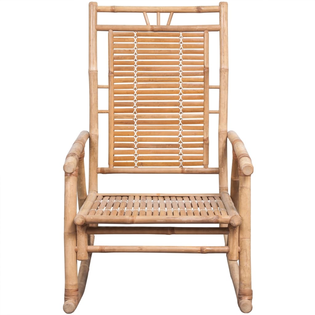 Chaise à bascule avec coussin | Rocking chair | Fauteuil à bascule | Fauteuil de relaxation Bambou980292 - 3