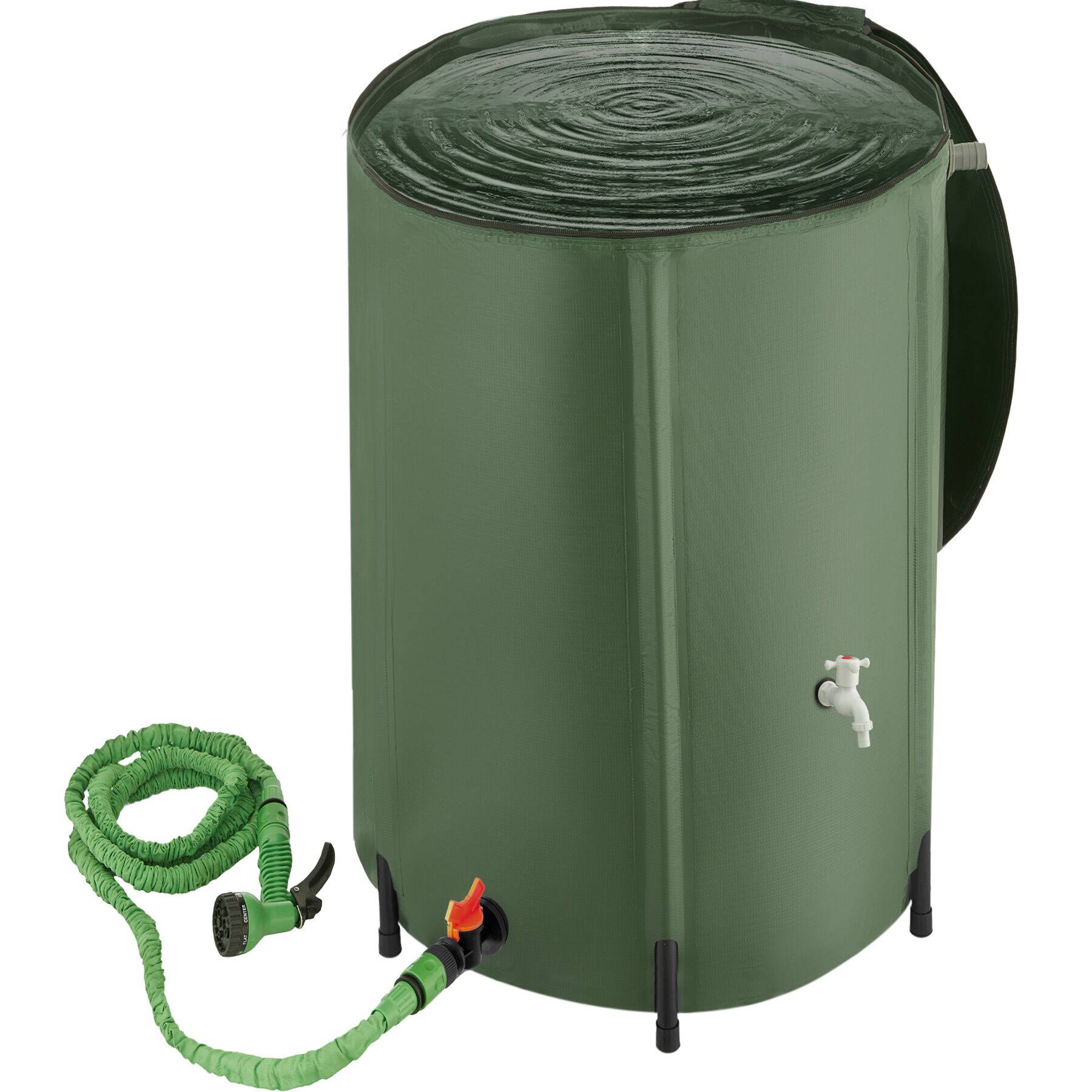 Tonneau récupérateur d'eau de pluie 380 L de volume TECTAKE - 3