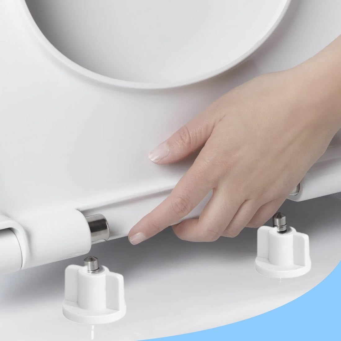 6 pièces écrous de fixation en plastique pour abattant de toilettes wc, convient pour vis de 6 mm, Remplacement pour charnières de siège de toilettes - 5