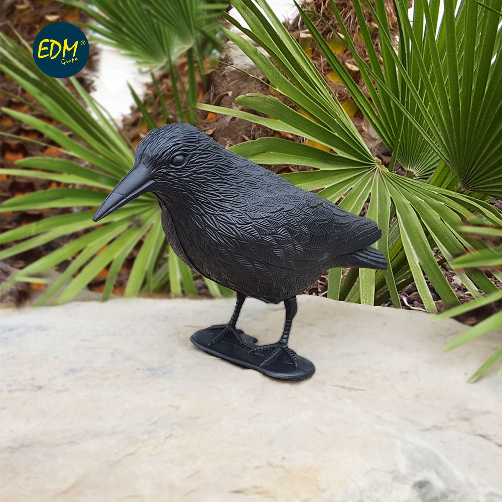 Épouvantail anti-oiseau en forme de corbeau 13x48x20cm - 7