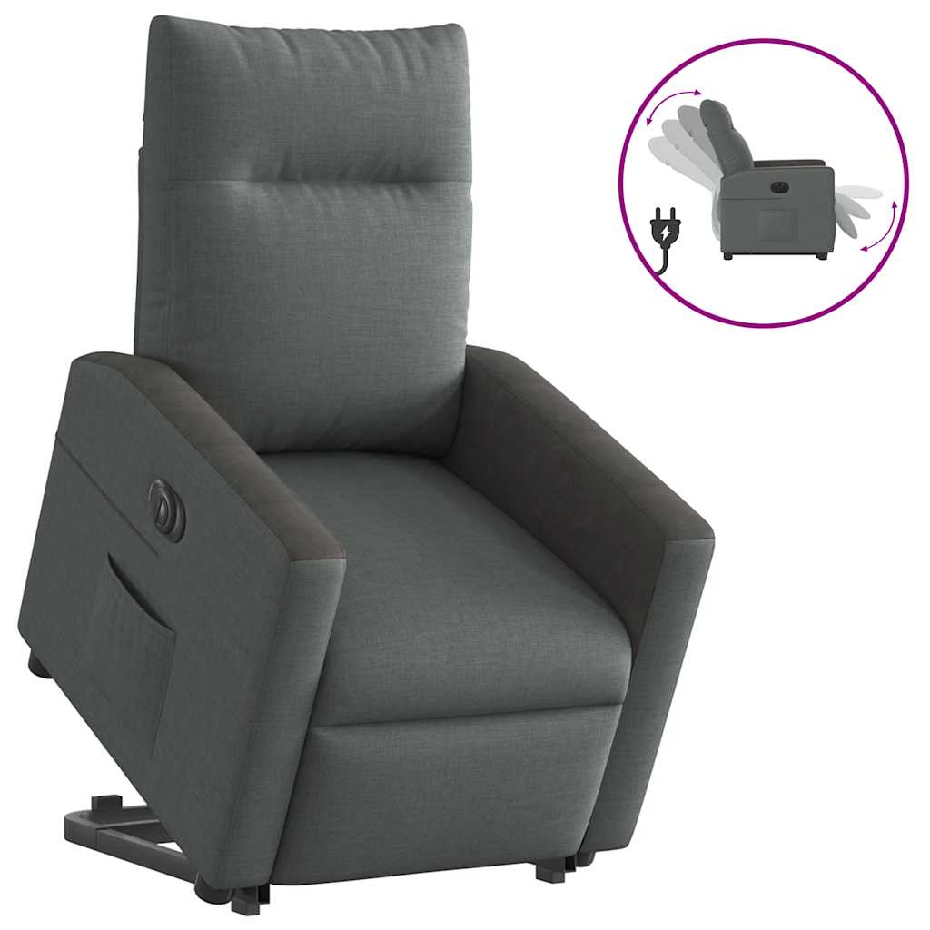 Fauteuil inclinable électrique-Chaise-Fauteuil de Massage noir similicuir SHL4915