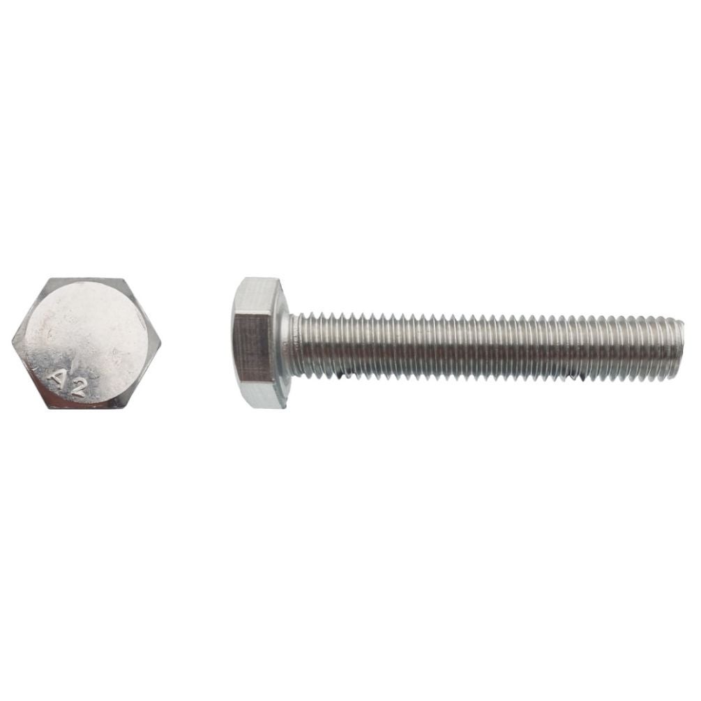 Lot De 60 Vis M6 X 50mm En Inox A2 (304) - Tête Hexagonale, Filetage Complet